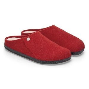 Birkenstock Zermatt Shearling Slippers Wool Felt Active Red EU 37 US 6 6.5